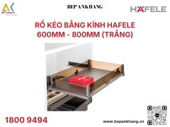 Rổ kéo bằng kính Hafele - 807.95.873 - Trắng (800mm)